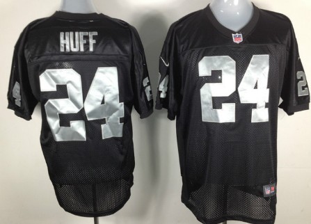 Nike Elite Jersey Oakland Raiders 24 Michael Huff Black